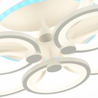 SLE500752-06RGB Светильник потолочный Белый/Белый LED 1*144W RGB 8W 3000-6000K LETO-foto6