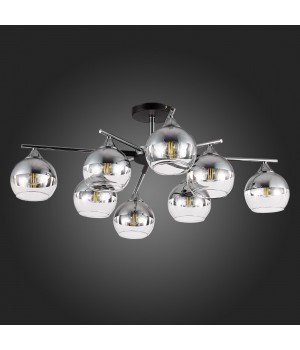 SLE106502-08 Светильник потолочный Черный, Хром/Хром, Прозрачный E27 8*60W GOCIA-foto8