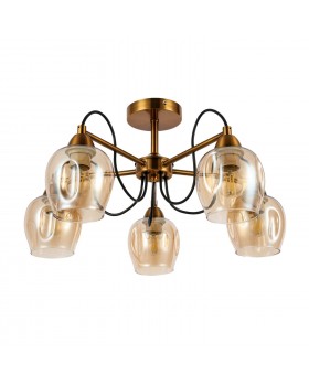 SLE110002-05 Люстра потолочная Бронза/Янтарный E27 5*60W ACRO-foto2