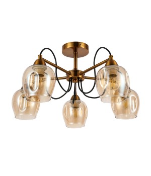 SLE110002-05 Люстра потолочная Бронза/Янтарный E27 5*60W ACRO-foto2