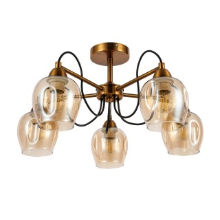 SLE110002-05 Люстра потолочная Бронза/Янтарный E27 5*60W ACRO-foto2