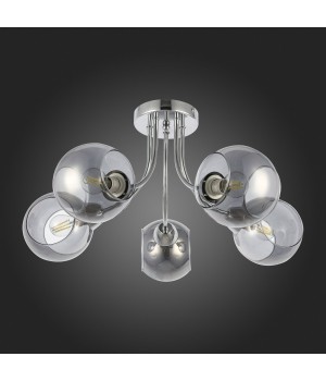 SLE102102-05 Люстра потолочная Хром/Дымчатый E14 5*40W RELOTTE-foto8