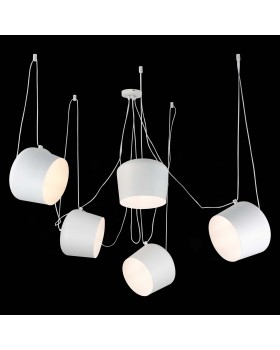 SLE120653-05 Светильник подвесной Белый/Белый E27 5*40W TRIESTE-foto3