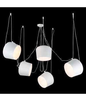 SLE120653-05 Светильник подвесной Белый/Белый E27 5*40W TRIESTE-foto3