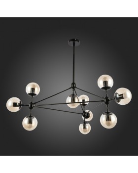 SLE154903-10 Люстра подвесная Черный/Янтарный E27 10*40W LACOTTA-foto8