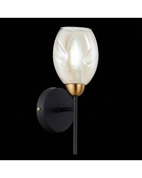 SLE155501-01 Бра Черный, Латунь/Янтарный E14 1*40W GLOA-foto3