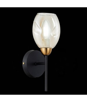 SLE155501-01 Бра Черный, Латунь/Янтарный E14 1*40W GLOA-foto3