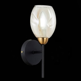 SLE155501-01 Бра Черный, Латунь/Янтарный E14 1*40W GLOA-foto3