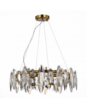 SL1227.303.08 Люстра подвесная ST-Luce Латунь/Прозрачный E14 8*40W ANCONA-foto2