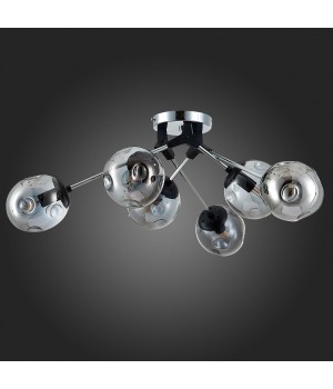 SLE106002-06 Люстра потолочная Хром, Черный/Дымчатый E14 6*40W MAREA-foto6