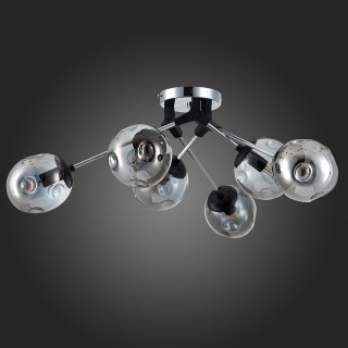 SLE106002-06 Люстра потолочная Хром, Черный/Дымчатый E14 6*40W MAREA-foto6