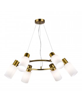 SLE1139-303-06 Светильник подвесной Латунь/Белый E14 6*60W GESSI-foto3