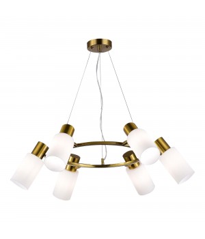 SLE1139-303-06 Светильник подвесной Латунь/Белый E14 6*60W GESSI-foto3