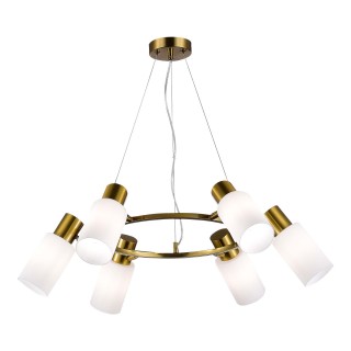 SLE1139-303-06 Светильник подвесной Латунь/Белый E14 6*60W GESSI-foto3