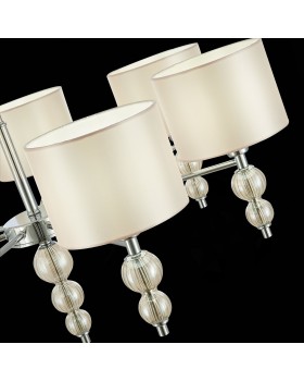 SLE105703-04 Люстра подвесная Хром/Светло-бежевый E14 4*40W RAMER-foto5