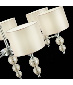 SLE105703-04 Люстра подвесная Хром/Светло-бежевый E14 4*40W RAMER-foto5