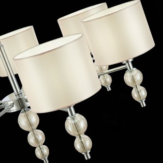 SLE105703-04 Люстра подвесная Хром/Светло-бежевый E14 4*40W RAMER-foto5