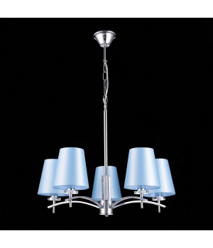 SLE105613-05 Люстра подвесная Хром/Светло-голубой E14 5*40W PERAMONE-foto5