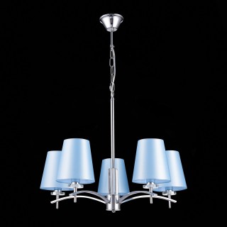 SLE105613-05 Люстра подвесная Хром/Светло-голубой E14 5*40W PERAMONE-foto5