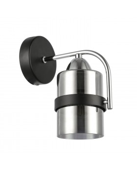 SLE102001-01 Бра Черный, Хром/Дымчатый E27 1*40W FIUMO-foto2