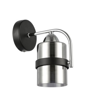 SLE102001-01 Бра Черный, Хром/Дымчатый E27 1*40W FIUMO-foto2