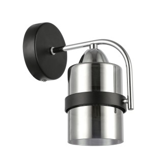 SLE102001-01 Бра Черный, Хром/Дымчатый E27 1*40W FIUMO-foto2