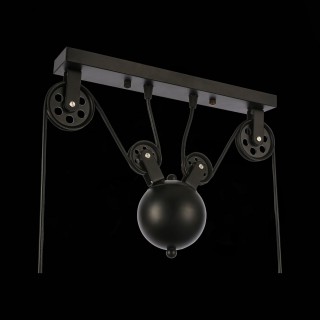 SLE120503-03 Светильник подвесной Черный/Черный E27 3*60W ESPERAZZA-foto6