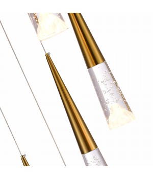 SL6111.203.07 Люстра подвесная ST-Luce Золотистый/Прозрачный LED 7*3W 3000K SOLLEN-foto3