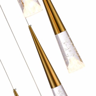 SL6111.203.07 Люстра подвесная ST-Luce Золотистый/Прозрачный LED 7*3W 3000K SOLLEN-foto3