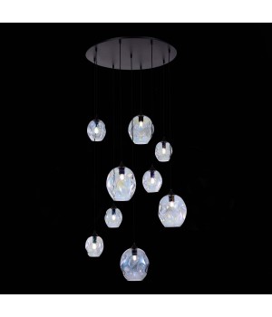 SL1188.403.09 Люстра подвесная ST-Luce Черный/Радужный E14/E27 5+4*40W IDESIA-foto4