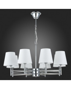 SLE105453-08 Светильник подвесной Хром/Белый E14 8*40W LAGORO-foto4