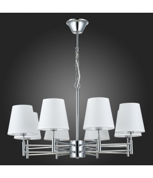 SLE105453-08 Светильник подвесной Хром/Белый E14 8*40W LAGORO-foto4