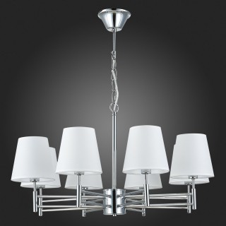 SLE105453-08 Светильник подвесной Хром/Белый E14 8*40W LAGORO-foto4
