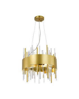 SL1633.203.08 Люстра подвесная ST-Luce Матовое золото/Матовое золото,Прозрачный E14 8*40W OLVERA-foto3