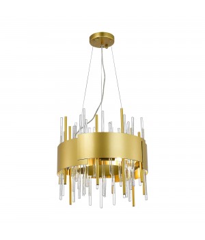 SL1633.203.08 Люстра подвесная ST-Luce Матовое золото/Матовое золото,Прозрачный E14 8*40W OLVERA-foto3