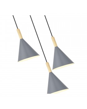 SLE1255-433-03 Светильник подвесной Черный/Серый E27 3*40W ARKET-foto3