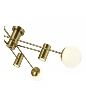 SLE1105-302-08 Светильник потолочный Латунь/Белый GU10+E27 4+4*5+60W RAITO-foto3