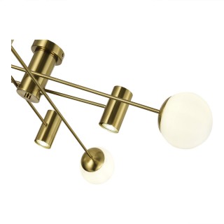 SLE1105-302-08 Светильник потолочный Латунь/Белый GU10+E27 4+4*5+60W RAITO-foto3