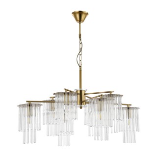 SLE1122-303-08 Светильник подвесной Латунь/Прозрачный E14 8*40W LYNDEN-foto2