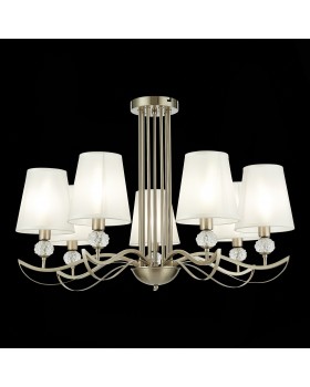 SLE111203-07 Люстра подвесная Никель, прозрачный/Белый E14 7*40W BERGAMO-foto4