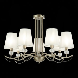 SLE111203-07 Люстра подвесная Никель, прозрачный/Белый E14 7*40W BERGAMO-foto4