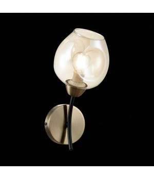 SLE205301-01 Бра Бронза, Черный/Янтарный E14 1*40W BESANO-foto3