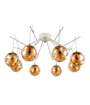 SLE110202-08 Люстра подвесная Белый/Янтарный E14 8*40W CALLETTA-foto2