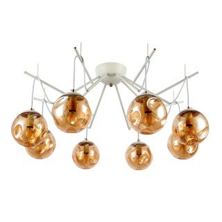 SLE110202-08 Люстра подвесная Белый/Янтарный E14 8*40W CALLETTA-foto2