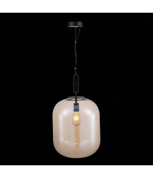 SL1050.413.01 Светильник подвесной ST-Luce Черный/Коньячный E27 1*40W BURASCA-foto3