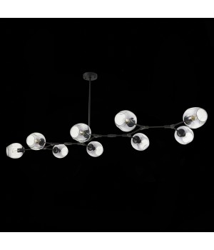 SLE154843-09 Светильник подвесной Черный/Дымчатый E27 9*40W RAMETTO-foto4