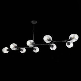 SLE154843-09 Светильник подвесной Черный/Дымчатый E27 9*40W RAMETTO-foto4