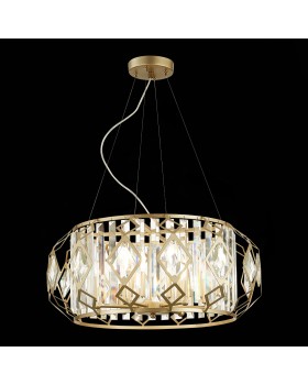 SLE260203-06 Люстра подвесная шампань/шампань, прозрачный E14 6*40W MESSINA-foto4