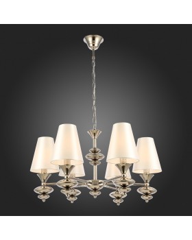 SL1137.103.06 Люстра подвесная Никель/Белый E14 6*40W RIONFO-foto6