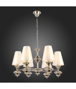 SL1137.103.06 Люстра подвесная Никель/Белый E14 6*40W RIONFO-foto6